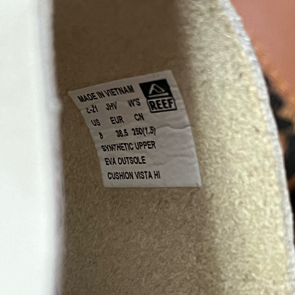 Reef Cushion Vista Hi Sandals Size 8 - Picture 8 of 8